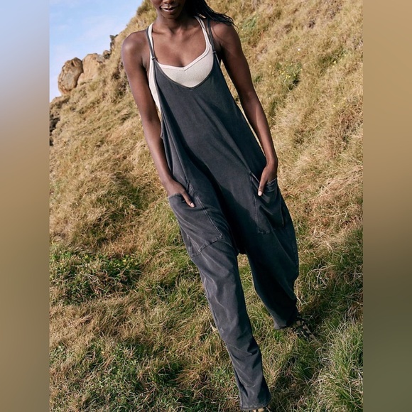 Free People Pants - Free People Hot Shot Onesie (Charcoal)